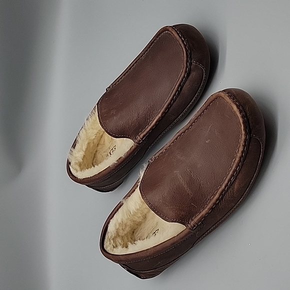 Ugg Shoes | Ugg Mens Ascot Leather Slippers | Color: Brown | Size: 11 | Justinfrommo's Closet